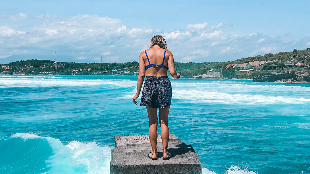Woman at beach in Bali